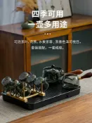 全球選品1館 生活百貨 玻璃茶具套裝家用耐高溫旋轉自動逍遙壺小青柑側把功夫泡茶壺