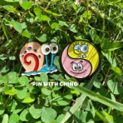 新款✨海綿寶寶與派大星渾球 小蝸 金屬胸針