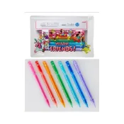 (店+)【UNI】日本製 uni 三菱 迪士尼 復古米妮米奇自動鉛筆7色組 彩色筆芯 擦擦筆 0.5mm
