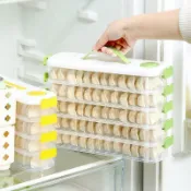 ⚡️都是好處⚡️食品級窄邊餃子盒餃子速凍水餃專用餛飩多層保鮮盒冷凍冰箱收納盒
