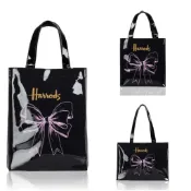 ♥黑色絲帶♥ 英倫名品 Harrods 大容量防水PVC購物袋 英倫風情 哈洛德 手提袋 便當袋書袋 手提包 單肩女包