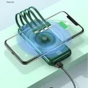 【3C驗證】適用便攜數顯充電寶磁吸無線20000毫安自帶線磁吸大電源快充便攜行動電源 充電寶 Power Bank 行