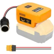 貓與鼠百貨店 適用于得偉DewAlt 米沃奇mwq M18 18V轉12V動力車輪轉換器點煙器