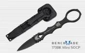 【angel 精品館 】Benchmade Mini SOCP黑刃黑色鞘 173BK / 單面開鋒 /