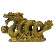 【吉祥開運坊】銅龍系列【龍低虎高 無尾巷 化煞銅龍抱珠 小型 1組3隻】擇日 開光