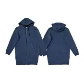 【NIKE 耐吉】W Lab Essntls Fleece Long 長版連帽外套 藍色 ( 瑕疵 ) 865643-471