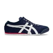 【Onitsuka Tiger】無鞋帶款 深藍底白虎爪紋 MEXICO 66 SLIP-ON 休閒鞋 男款 1183A360-401