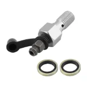 [商城] M10x1.25mm 摩托車剎車油缸卡鉗放氣螺絲嘴班卓琴螺栓防塵帽銀色