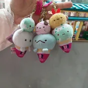✨臺灣出貨✨日系角落生物BR冰淇淋冰激凌球甜筒限定毛絨公仔掛件包包掛飾