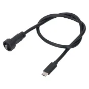 [現貨] USB C 公頭轉電纜 0.5m 長度 IP67 IP68 防水直插頭型延長線 30V 1.5A