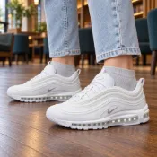 (店+)【NIKE 耐吉】921826-101 Nike Air Max 97 復古經典 輕盈抗震設計減震 低幫休閒鞋 男款 白色 nike男鞋