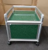 福利品翠綠1.5尺鋁管收納櫃 附輪子 單箱鋁架 置物櫃 矮櫃 電器櫃 鋁櫃 近新品二手家具 租屋自用皆適合 桃園區免運費