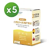 【達摩本草】美國專利白腎豆+非洲芒果籽5入組(60顆/盒）（共300顆)