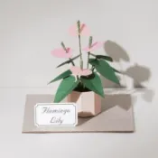 紙植栽DIY材料包-火鶴花 9028406（紙風景／手作／DIY／紙模型／紙雕／裝飾／知音）《筑品文創》
