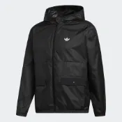 S.G ADIDAS ORIGINALS 三葉草 外套 風衣 防風  連帽 休閒 運動 黑色 男女款 GD3541