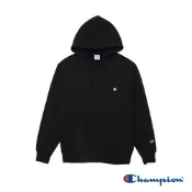 Champion 官方直營-刺繡C標素面長袖連帽TEE-男(黑色)