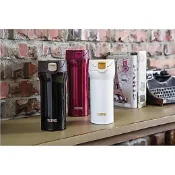 與日本膳魔師同款 不銹鋼濃醇真空保溫瓶360ml JNM-360 ,紅色/ 白色手電筒杯 , 台灣公司貨, 可超取