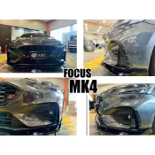 小亞車燈改裝＊全新 福特 FOCUS MK4 ST-LINE AWK 前保桿 亮黑 上風刀 下風刀
