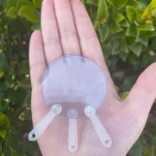 🌸免運💥臺灣有貨🌸diy手工繪畫咕卡貼紙迷你透明扇小朋友小扇子幼兒園空白mini娃用清倉