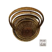 (店+)圓水果籃   竹木造咖  手提籃/草編籃
