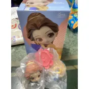 正版Qposket迪士尼公主公仔美女與野獸貝兒大眼娃娃模型景品擺件生日禮物台灣現貨24H內快速出貨全新