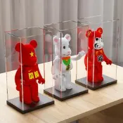 【吉星新產】積木熊bearbrick400% 亞克力展示盒 公仔玩具動漫模型收納防塵罩