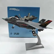 💖台灣出貨💖 飛機模型 模型擺件 飛機擺件 1:72美軍F-35B隱形戰鬥機仿真合金飛機模型AMER靜態收藏成品擺件