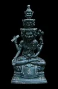 龍婆通丹，佛歷2562年，九面魯士供奉型，倫興喇薩（興旺富貴），青銅合金銅銹綠版本制作88尊， 現貨實拍，所見