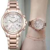 【CITIZEN 星辰】xC 時尚 光動能 三眼計時 女錶 腕錶 手錶 父親節 情人節 送禮 推薦 禮物 FB1405-58A