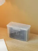全球選品1館 生活百貨 妙遇卡片收納盒透明帶蓋防塵房卡信用卡會員卡證件名片塑膠整理盒