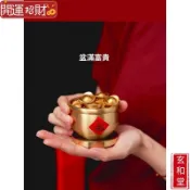 💰玄和緣堂💰黃銅聚寶盆一桶金小擺件招財新家裝飾喬遷開業禮物 招財進寶 風生水起 招財流水