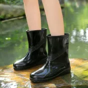 (店+)雨鞋耐磨防滑雨靴男女款輕量短筒防水工作鞋可折疊收納短款雨鞋防水加厚安全鞋大尺碼戶外涉水鞋溯溪鞋透氣短靴水陸兩用高筒雨靴