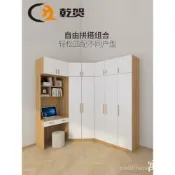 寓偉 免運 破損補發轉角衣櫃實木現代簡約收納櫃子90度拐角家用臥室書桌衣櫥L型組閤收納衣櫃 收納箱 整理箱 抽屜櫃 衣櫃 衣櫥