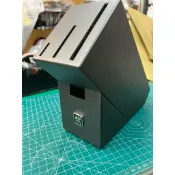 閒置拆賣商品-德國雙人牌Zwilling 樺木刀架 黑漆實木刀座 可放3把刀 （菜刀/多用刀/水果刀）還有1個前置剪刀孔
