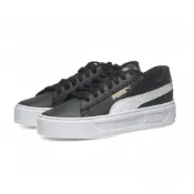 PUMA 休閒鞋 SMASH PLATFORM V3 黑白 皮革 厚底鞋 女 39075802