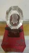 (老志的店)玻璃雕刻飾品(武關聖帝君)雕像:1尊
