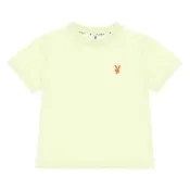 【PLAYBOY】簡約短版刺繡T-SHIRT(透明黃色)