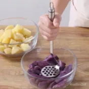  不銹鋼壓泥器壓土豆泥神器傢用輔食搗碎器壓薯器廚房搗泥器小工具 96XF