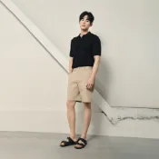 GIORDANO 韓國同款 男裝彈力棉中低腰休閒短褲【雙色任選】01106596