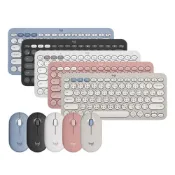 【墊腳石】羅技Logitech Pebble 2 Combo 無線藍牙鍵盤滑鼠組-石墨灰/珍珠白/玫瑰粉/天空藍/迷霧灰