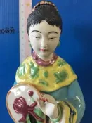 石灣陶仕女擺飾