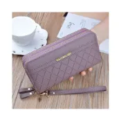 (店+)熱銷推薦💥【雙拉鍊錢包】新款手拿包女士長款拉鍊錢包大容量韓版卡包零錢包