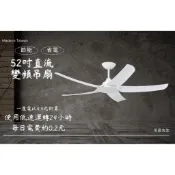吊扇先生［台灣製造🇹🇼］52吋DC變頻工業吊扇 ABS葉片 遙控 白色 黑色 北歐 工業風