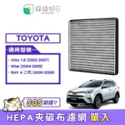 綠綠好日 適用 TOYOTA Altis 1.6 / Wish(2004~2009) 汽車冷氣HEPA濾網 GTY001
