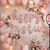 18 英寸 ROSE GOLD LOWERCASE LETTER (A-Z) 氣球兒童生日裝飾鋁箔派對用品節日派對需要裝