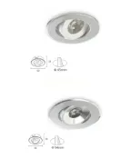好時光專業照明 KAOS LED 2W 4.5cm 5.4cm小崁燈 櫥櫃崁燈 銀框 白光自然光黃光 酒櫃燈 可調角度 全電壓