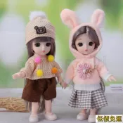🔥金牌賣家🔥浪漫芭比17厘米迷糊裸娃素體3D真眼女孩禮物過家家玩具可愛bjd小公主娃娃191