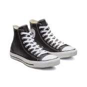 CONVERSE【授權經銷商】男女高筒休閒鞋.皮革  荔枝紋 132170C 黑色  ALL STAR 基本款