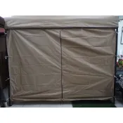 【2.5米通用防水圍布】遮陽棚圍布/遮雨棚/客廳帳/炊事帳/客廳帳 /炊事帳/邊布/圍布/銀膠圍布/銀膠邊布/拉鍊卡其色