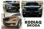 小傑車燈精品--全新 SKODA KODIAQ 野馬 三色 黃光 跑馬流水方向 白光 LED日行燈 DRL 冰藍 小燈